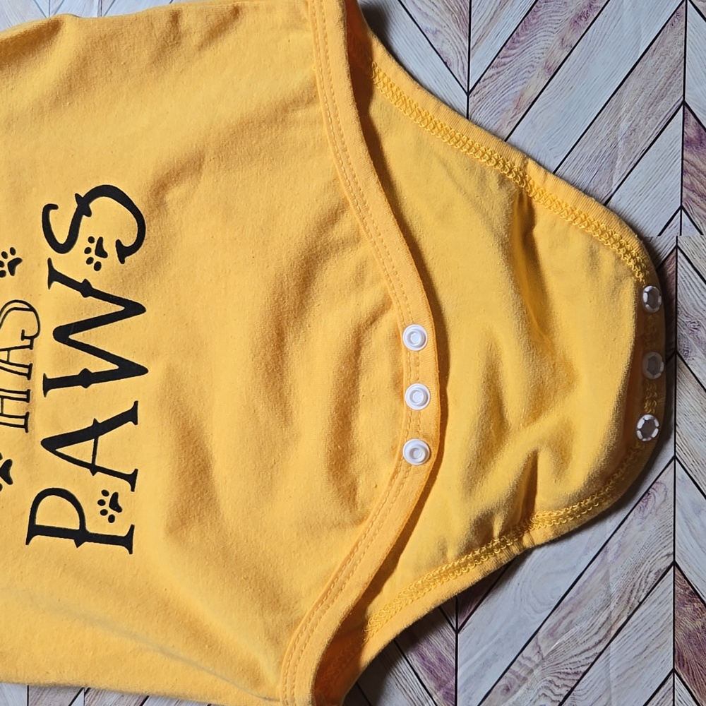 My Big Brother Has Paws Baby Onesie Funny Puppy Pet Lover Baby Shower Gift 6-9M - Picture 3 of 6